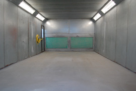 Custom-built drying oven which gives a factory-like paint finish