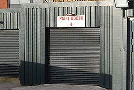 Our body repair paint shed number 4